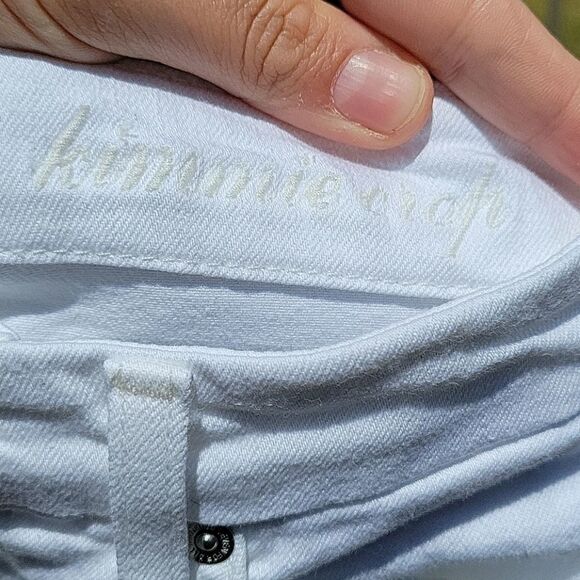 7 For All Mankind Kimmie Crop White Size 24 - Picture 3 of 6